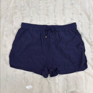 Women's Navy Drawstring Shorts